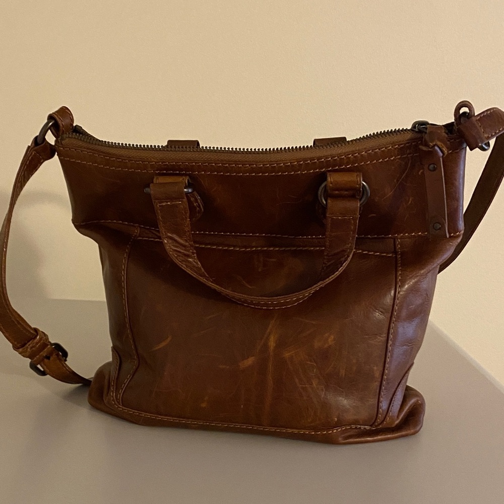 Frye Rich Brown Leather Shoulder Bag